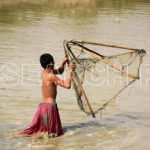 A boy fishing, Kashmore, Sindh, April 5, 2015