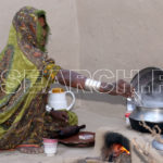 A local woman cooking, Tando Allah Yar, Sindh, December 29, 2016