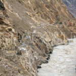 A narrow road from Gilgit to Skardu along Indus, Gilgit-Baltistan, July 17, 2014