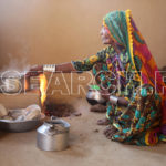 A woman preparing food, Tando Allah Yar, Sindh, December 29, 2016